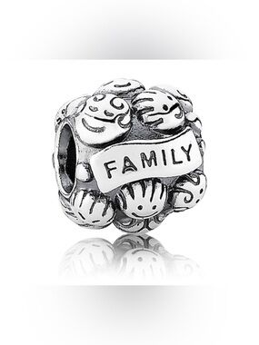 Authentic Pandora Retired Love and Family S925 Ale Charm